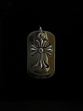 Chrome Hearts Floral Cross Dogtag Pendant